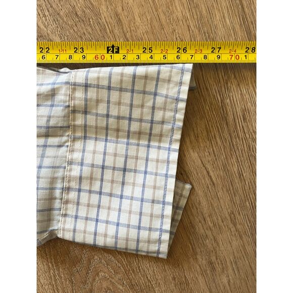 Vintage ELY Cattleman Blue Gray Check Button Up Shirt Top Mens Size 16.5/37 - Picture 8 of 9